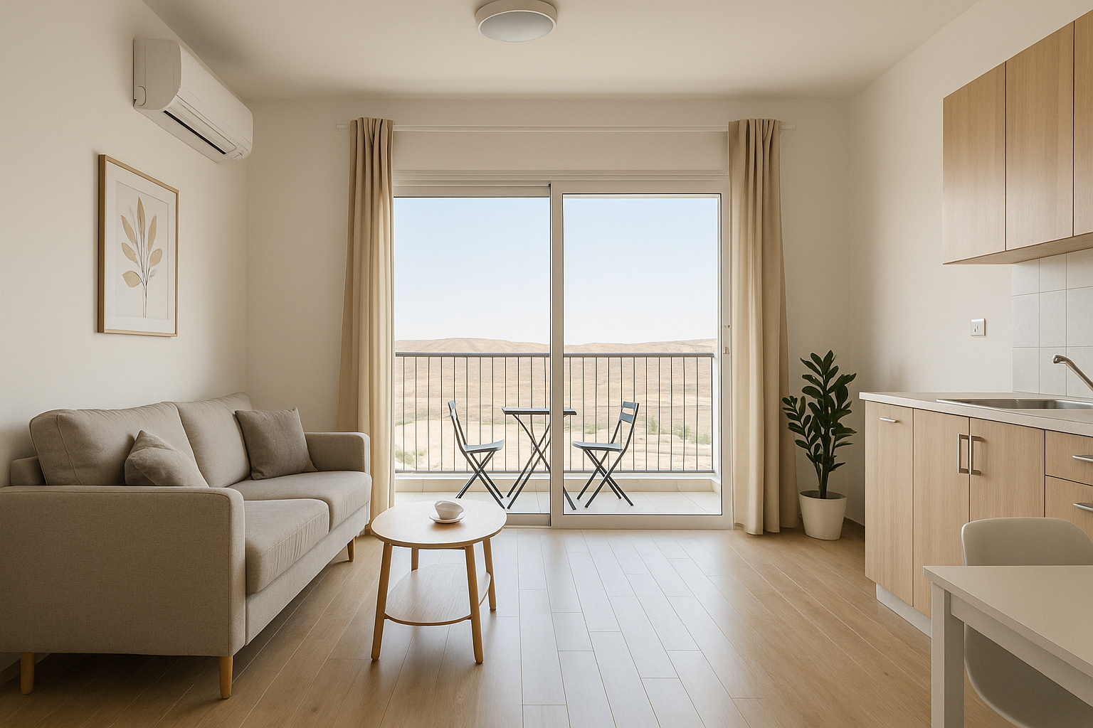 דירת 3 חדרים משופצת להשכרה בדימונה – עם נוף פתוח ואווירה כפרית